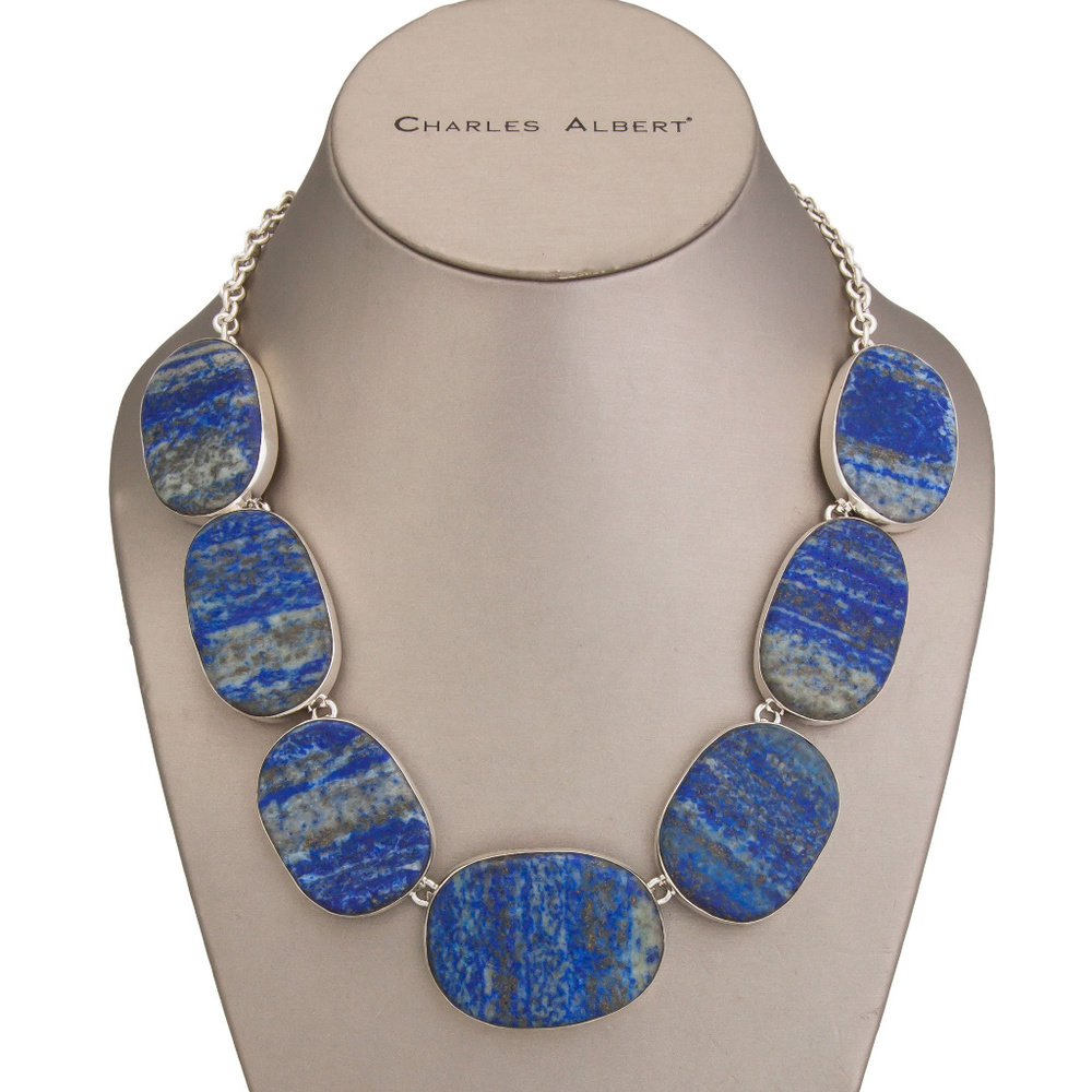 Sterling Silver Lapis Lazuli Necklace SN467 NEW
